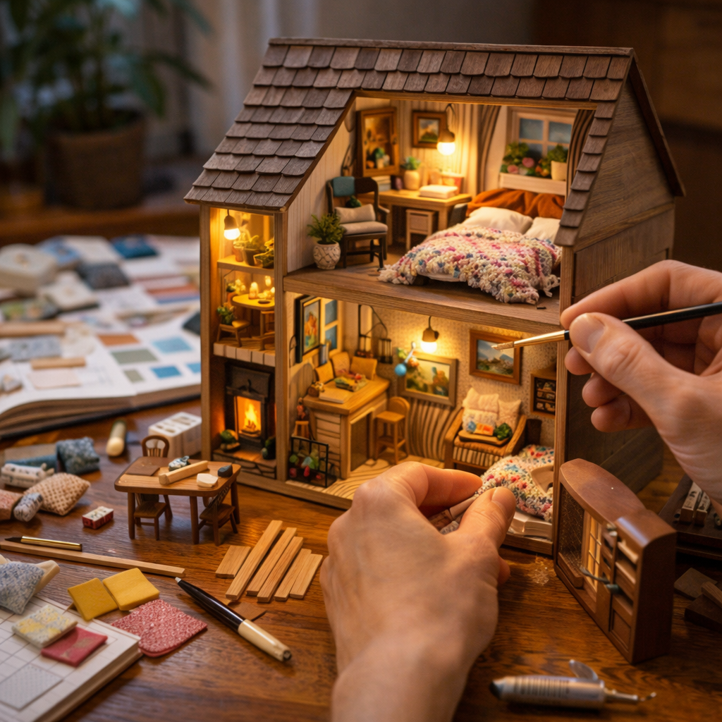 5 съвета за успешно декориране на дървена миниатюрна къщичка