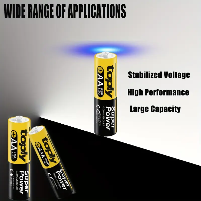 Комплект батерии Toply 2 бр. AAA