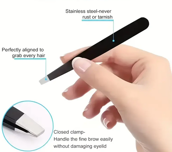 Комплект от 4 прецизни пинсети с елегантен калъф