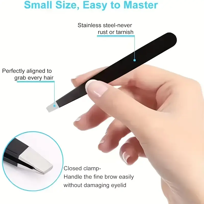 Комплект от 4 прецизни пинсети с елегантен калъф