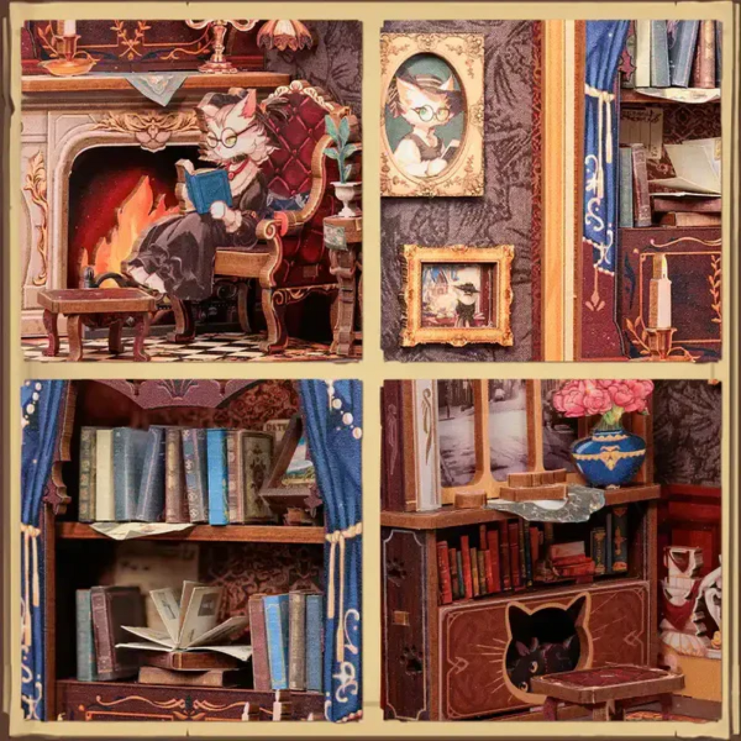 📚 Котешката Библиотека – Миниатюрен свят на мистерии! 🐱✨