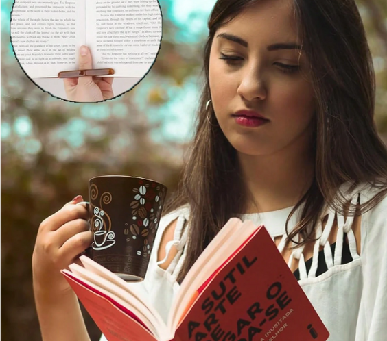 Щипка за книги с палец