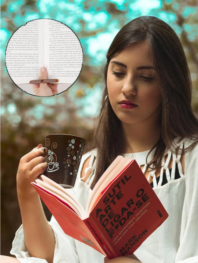 Щипка за книги с палец