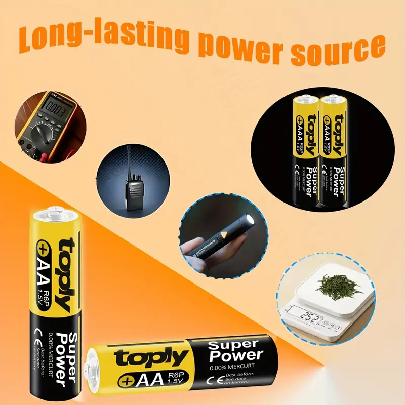 Комплект батерии Toply 2 бр. AAA