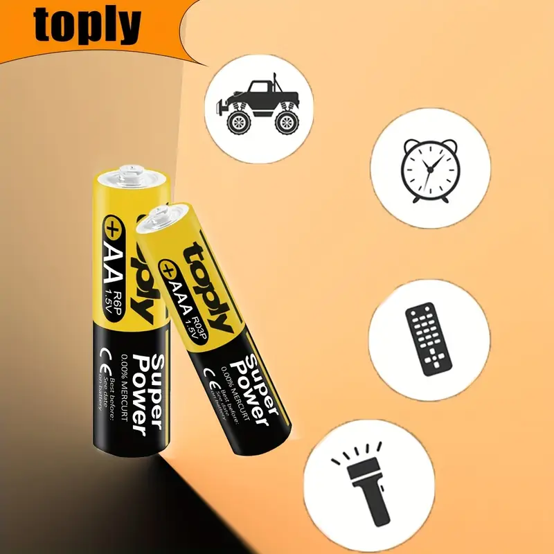 Комплект батерии Toply 2 бр. AAA